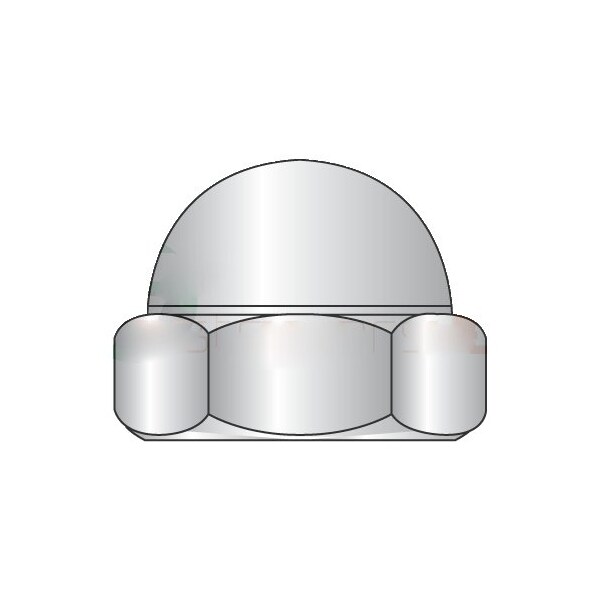 Newport Fasteners Low Crown Acorn Nut, #10-24, 18-8 Stainless Steel, 0.291 in H, 500 PK 575477 - main